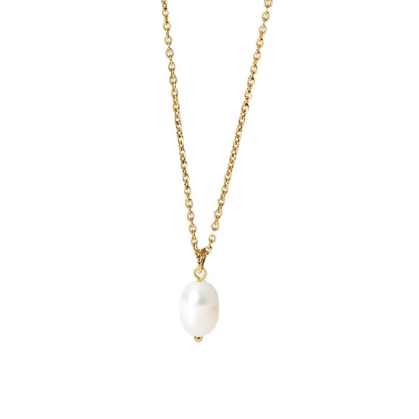 SIMPLE PEARL PENDANT CHAIN GOLD