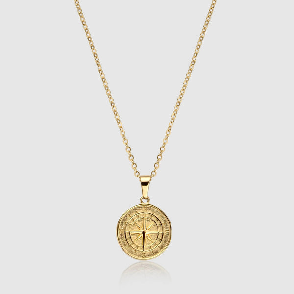 COMPASS PENDANT 18K GOLD PLATED