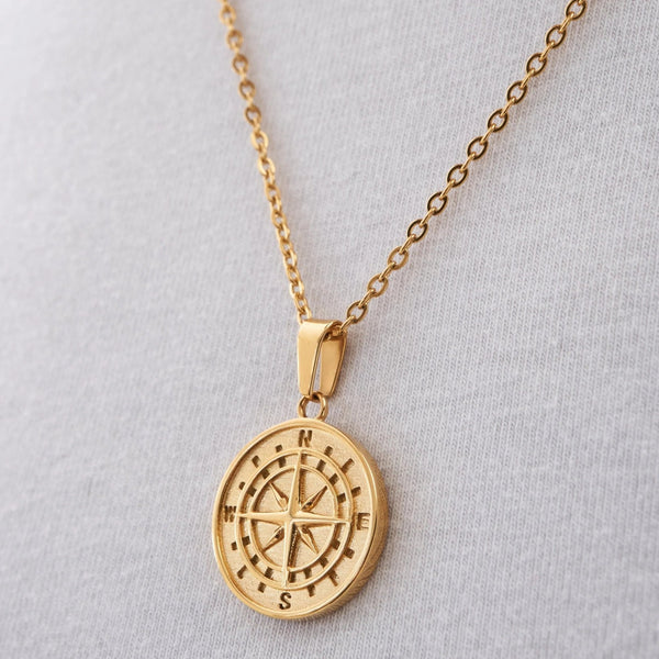 COMPASS PENDANT 18K GOLD PLATED