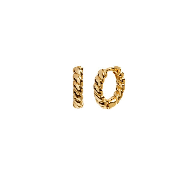 ROPE  EARRINGS 18K GOLD PLATED